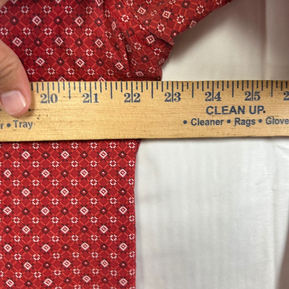 Wrangler Western Shirt Mens Large Red Geometric Pearl Snap Retro 112375546 - Picture 5 of 9